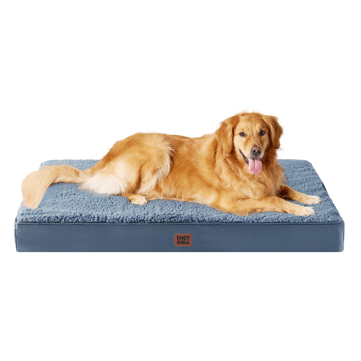 EHEYCIGA Orthopedic Dog Bed Large with Removable Washable Cover, 47IN Beige