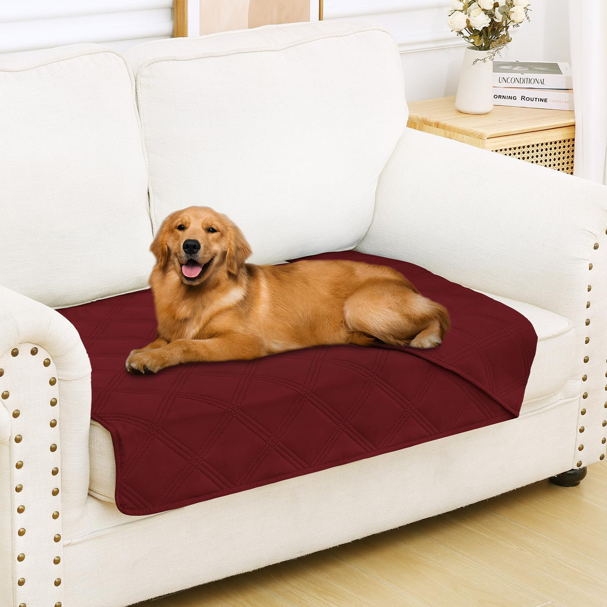 Smiry Waterproof Dog Bed Cover, Reversible Pet Blanket for Sofa Couch