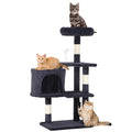 FDW | 36" Cat Tree Tower | Dark Gray | Multi-Level Indoor Activity Center with Sisal Scratching Posts, Condos, Plush Perches, Hanging Cat Toys | Sturdy, Easy to Assemble | for Kittens & Adult Cats