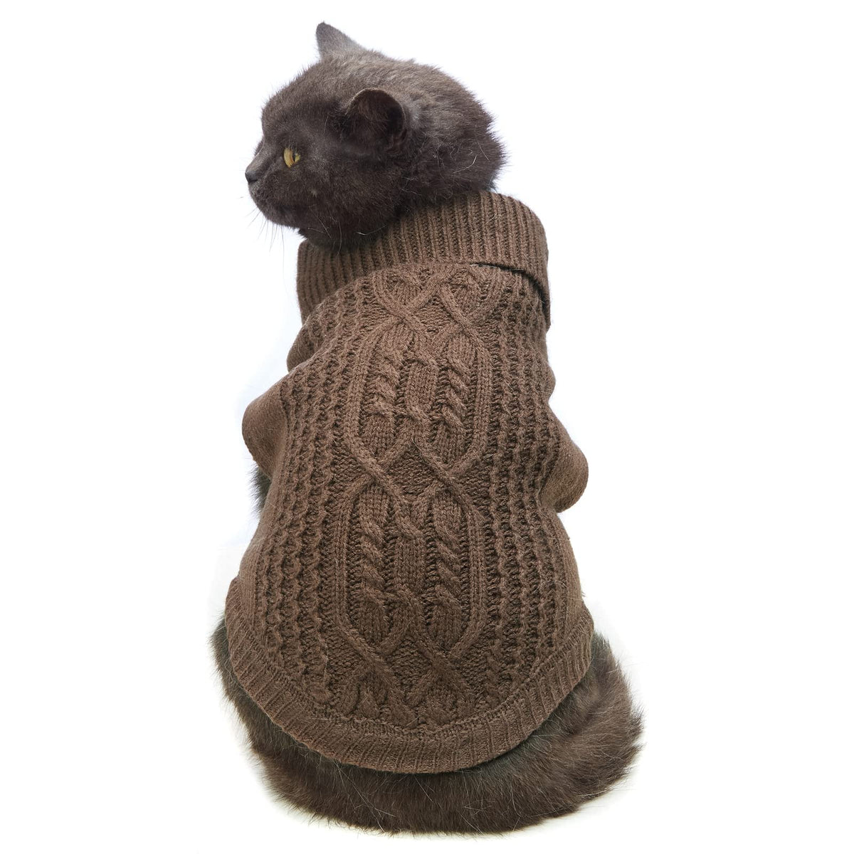 Jnancun Cat Sweater Stretchy,19 Colors,6 Sizes,Snug Winter Cat/Dog Outfit