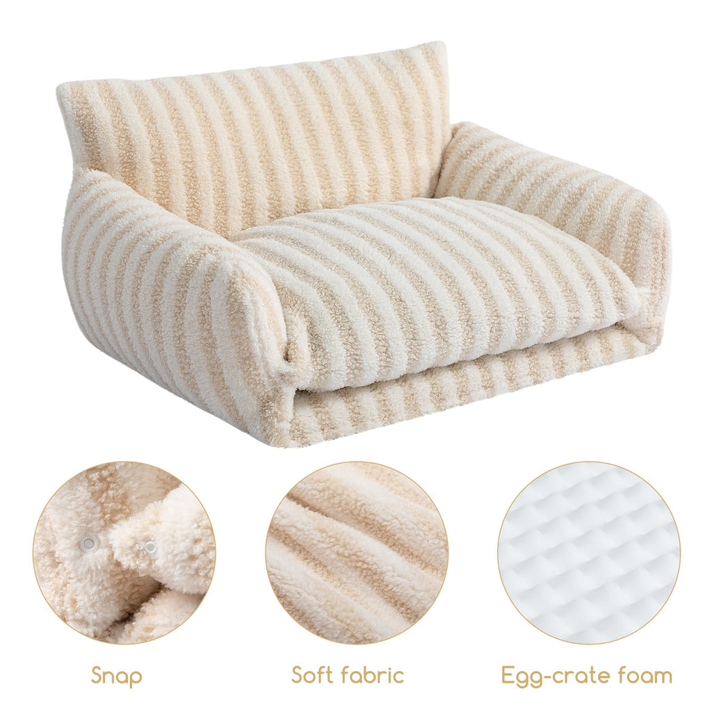 Hollypet Cat Bed Small Dog Orthopedic Couch Beds for Pets up to 20 lbs