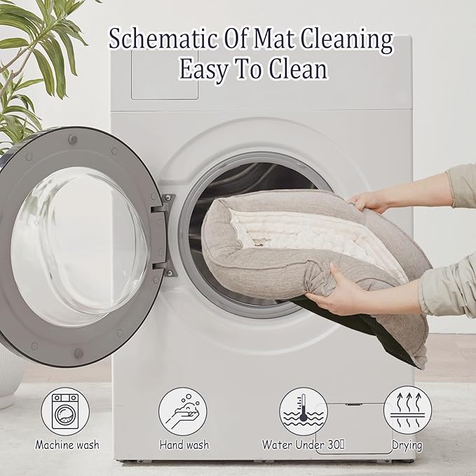 WINDRACING Luxury Dog Couch Bed, Washable Calming Dog Couch Cover, Couch Protector for Dogs, Waterproof Sofa Bed, Pet Bed Mats for Sofa, Pet Sofa Covers (Beige Large 41x37x5inch) ﻿