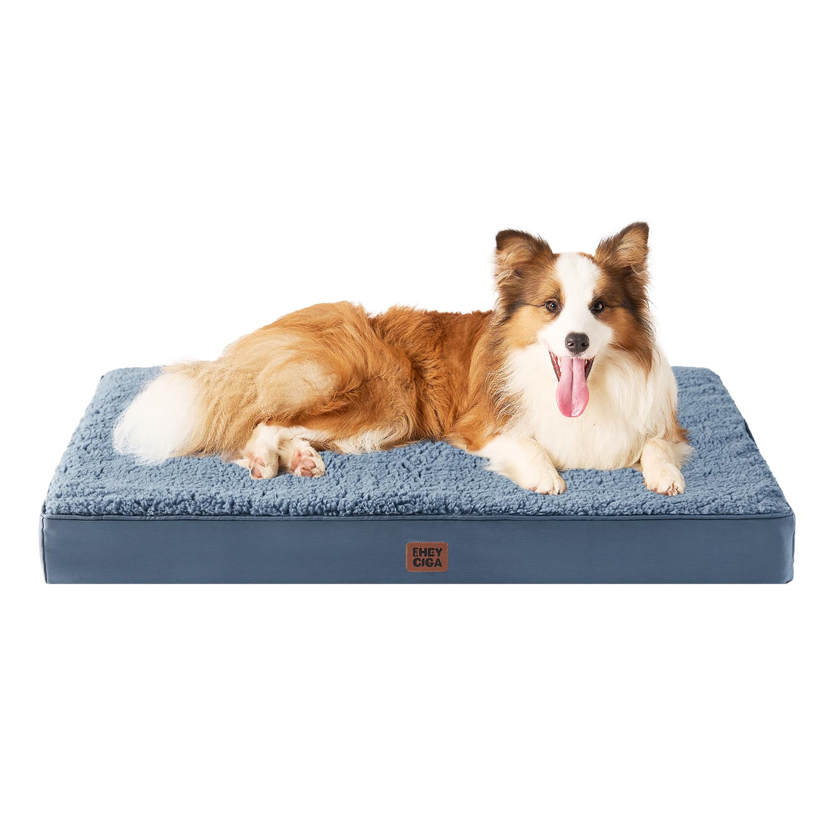 EHEYCIGA Orthopedic Dog Bed Large with Removable Washable Cover, 41IN Beige