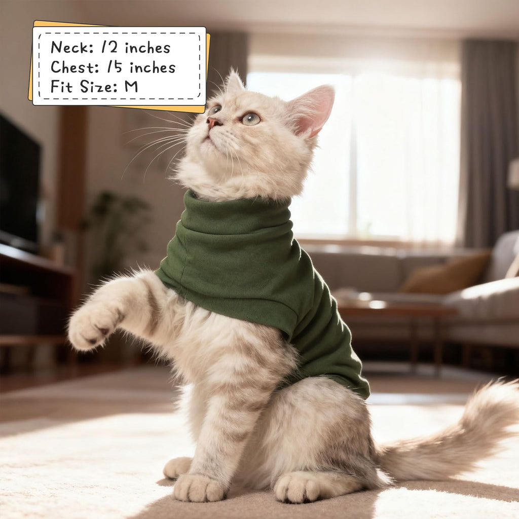 EXPAWLORER Cat Sweater Warm Fleece Pet Clothes for Cats Only