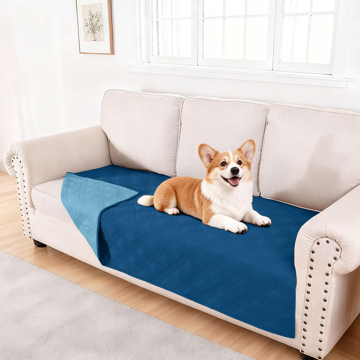 hyha Waterproof Dog Bed Blanket - Soft Pet Blanket & Sofa Cover for Dogs