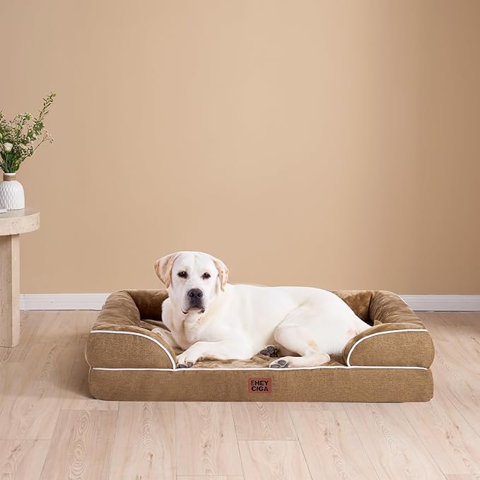 EHEYCIGA Orthopedic Dog Bed Medium Size Dog, Waterproof Washable Pet Beds