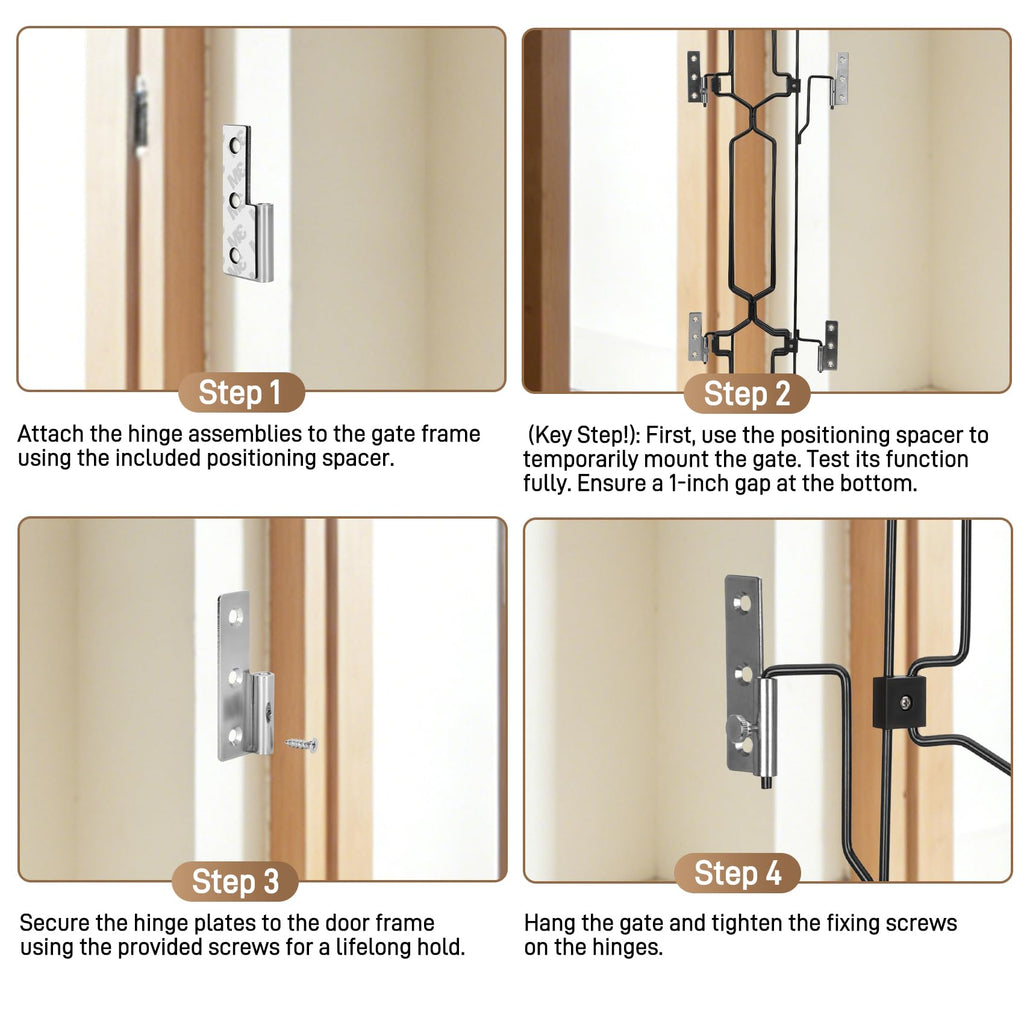 Retractable Dog Gate for Front Door 35.4" Wide 30.7" Tall Automatic Retractable Dog Barrier to Keep Pets Secure When Door Opens/Closes, Hardware Mount Front Door Barrier for Small/Large Dogs, Indoor