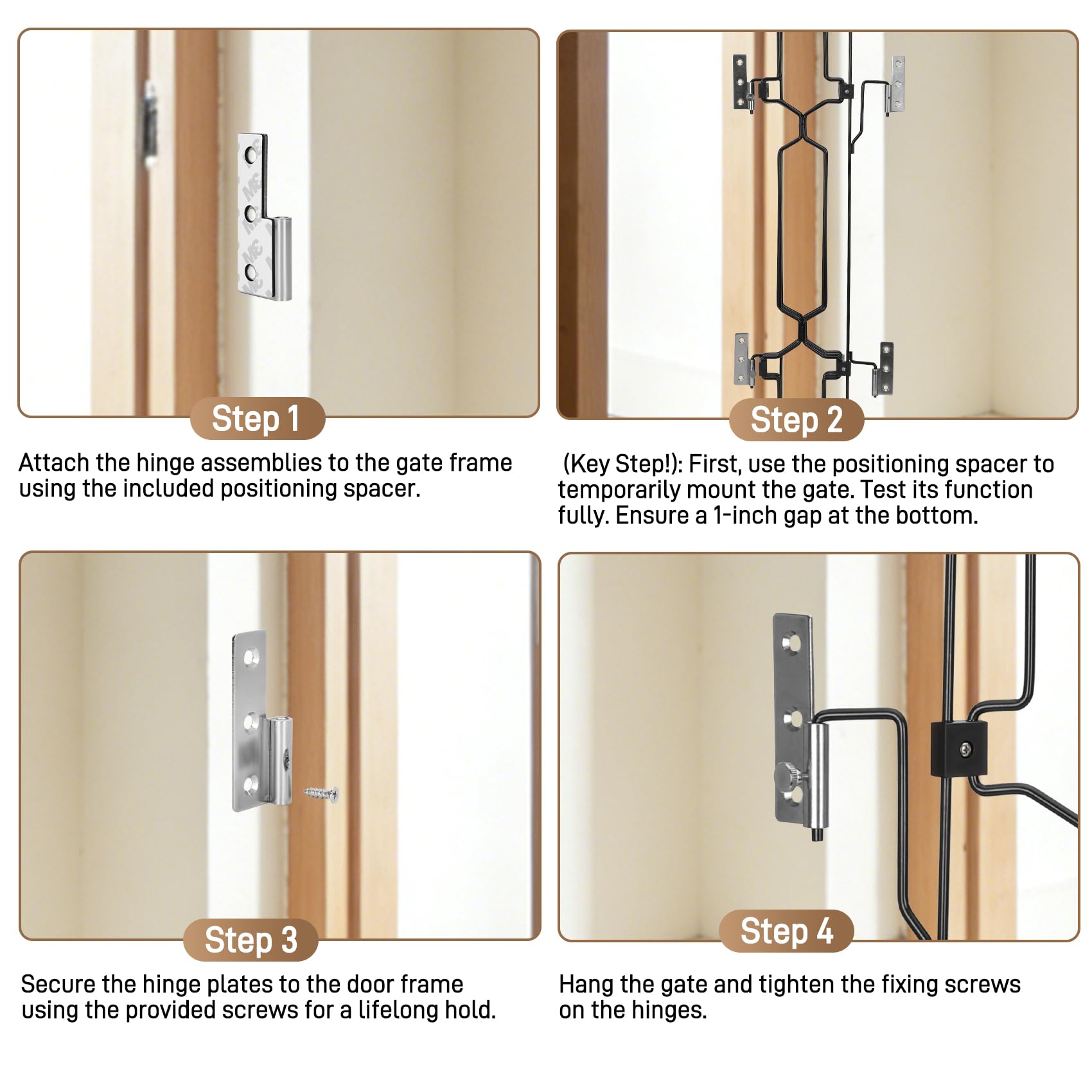 Retractable Dog Gate for Front Door 35.4" Wide 30.7" Tall Automatic Retractable Dog Barrier to Keep Pets Secure When Door Opens/Closes, Hardware Mount Front Door Barrier for Small/Large Dogs, Indoor