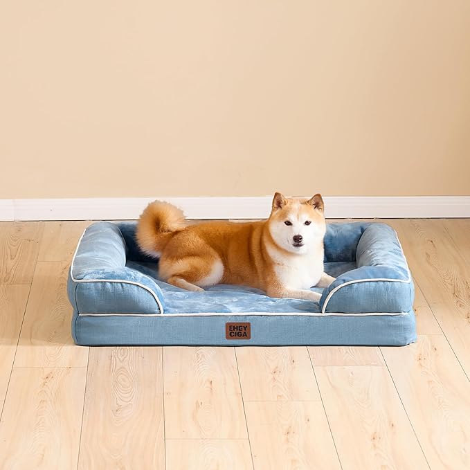 EHEYCIGA Orthopedic Dog Bed Medium Size Dog, Waterproof Washable Pet Beds