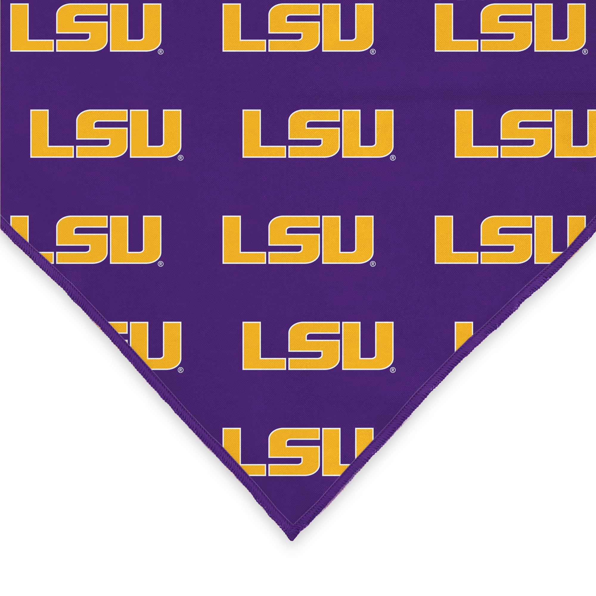 LSU Tigers Officially Licensed Bandana for Dogs and Cats | Fits Pets Great Gift Idea | Easy-to-Tie (Small, 13")