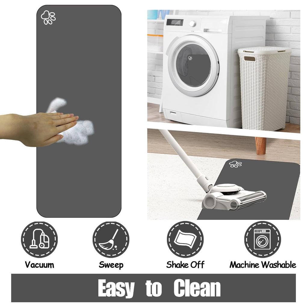 Large Pet Feeding Mat, Absorbent Quick Dry Dog Mat for Food and Water Bowl, Non Skid Cat Bowl Mat, No Stains for Pet Water Dispenser Pet Supplies for Messy Drinkers