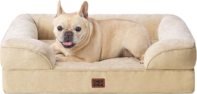 EHEYCIGA Orthopedic Dog Bed Medium Size Dog, Waterproof Washable Pet Beds