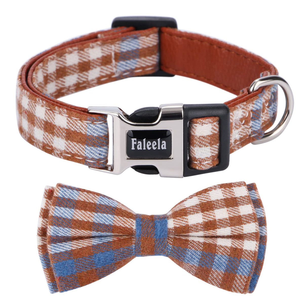 Faleela Cute Soft Girl Christmas Dog Collar with Bow, Bowtie Dog Collar for Boy,Detachable Adjustable Collar for Small Medium Large Pet