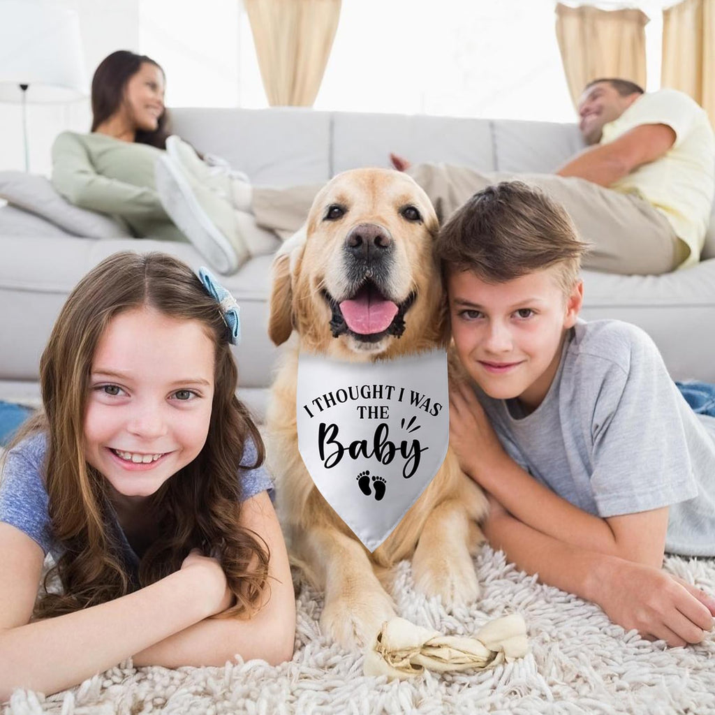 Pregnancy Announcement Dog Bandana I Thought I was The Baby Gender Reveal Dog Baby Coming Soon Announcement Photo Props for Large Medium Small Dogs