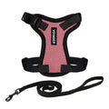 Voyager Escape-Proof Step-in Lock Cat Harness & 5ft Neoprene-Handle Leash Set All-Weather Mesh with Reflective Stitching for Small to Large Cats by Best Pet Supplies, Pink/Black Trim, XXXS