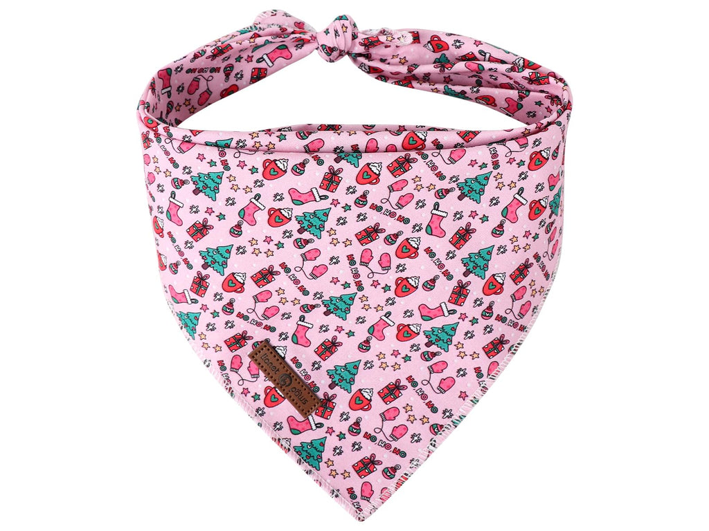 Lionet Paws Cotton Christmas Dog Bandanas Pink,Gloves Tree Comfortable Dog Bandana Bibs Scarf Dogs Kerchief,Autumn Scarves for Small Medium Dogs Pets