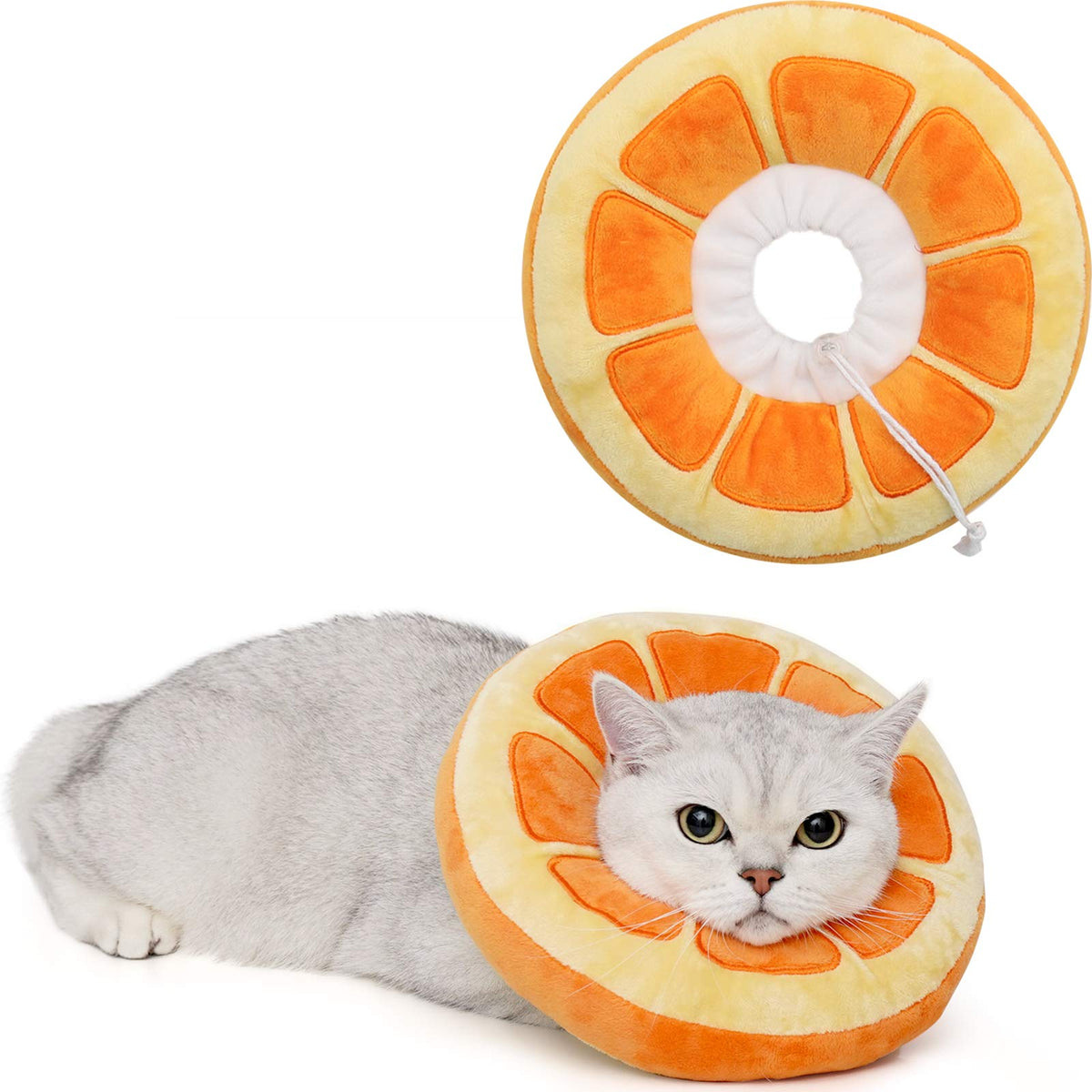 ANWA Adjustable Cat Cone Collar Soft, Cute Cat Donut Collar After Surgery
