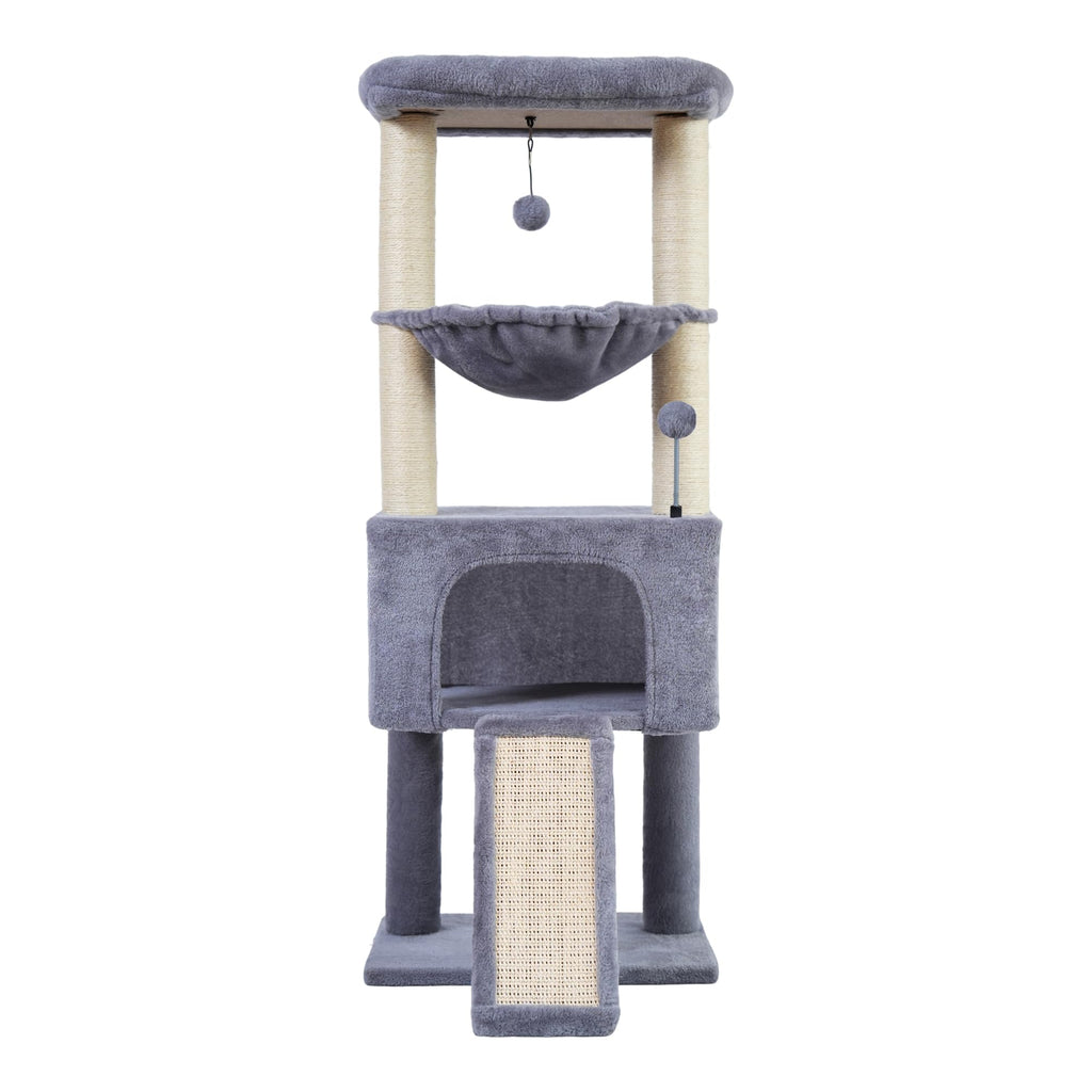 ROYPET Fashion Design 43.3" Cat Trees with Cat Houses,Grey