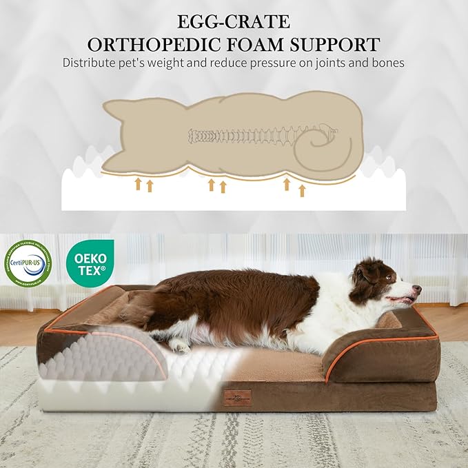 Comfort Expression Waterproof Orthopedic Dog Bed for Medium Size Dog