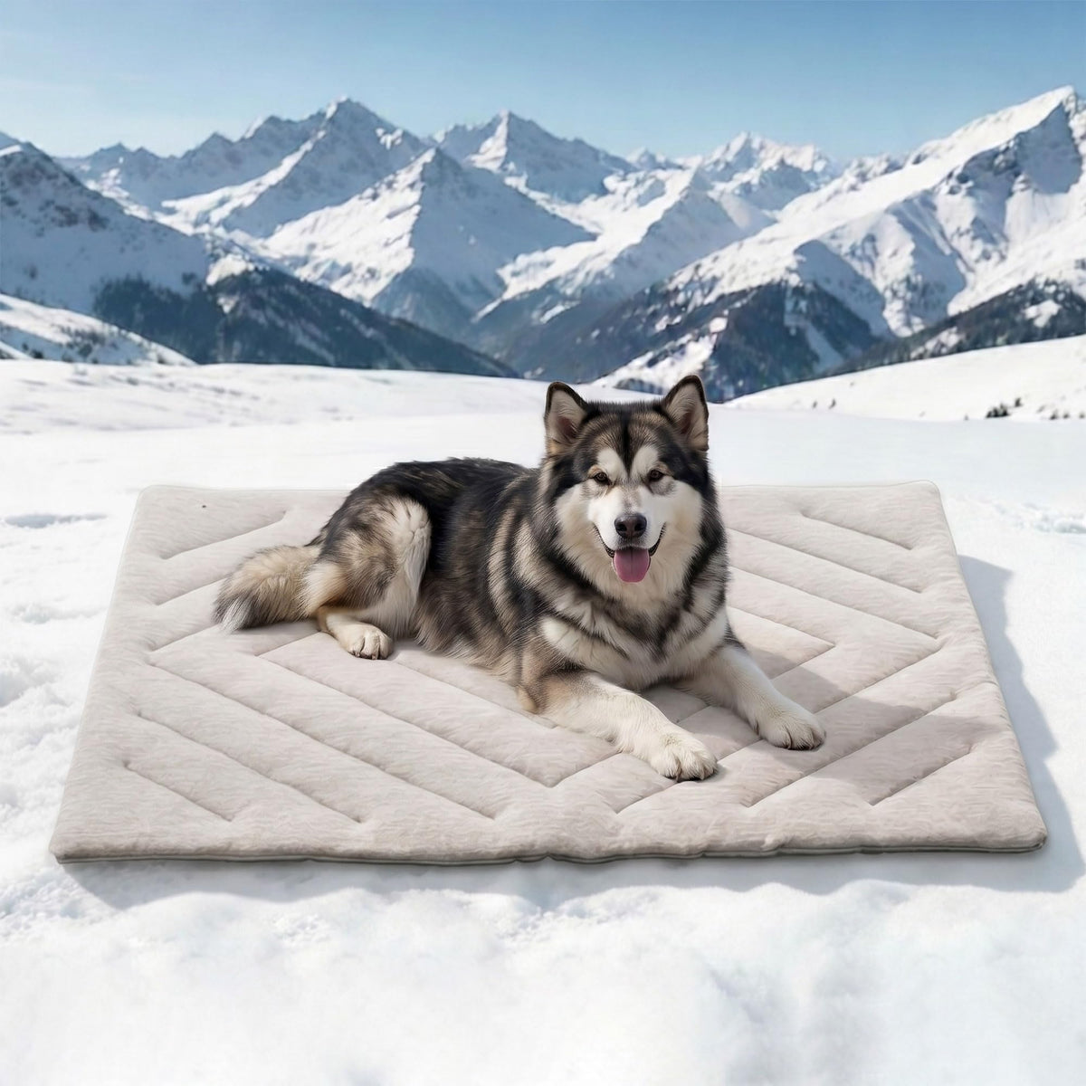 BECROWM Dog Cooling Mat Self Coolings Foldable Cooling Pad for Dog in Summer Coolings Mat for Dogs and Cats Machine Washable (Rectangle,Blue, Large-48 L x 28" W)