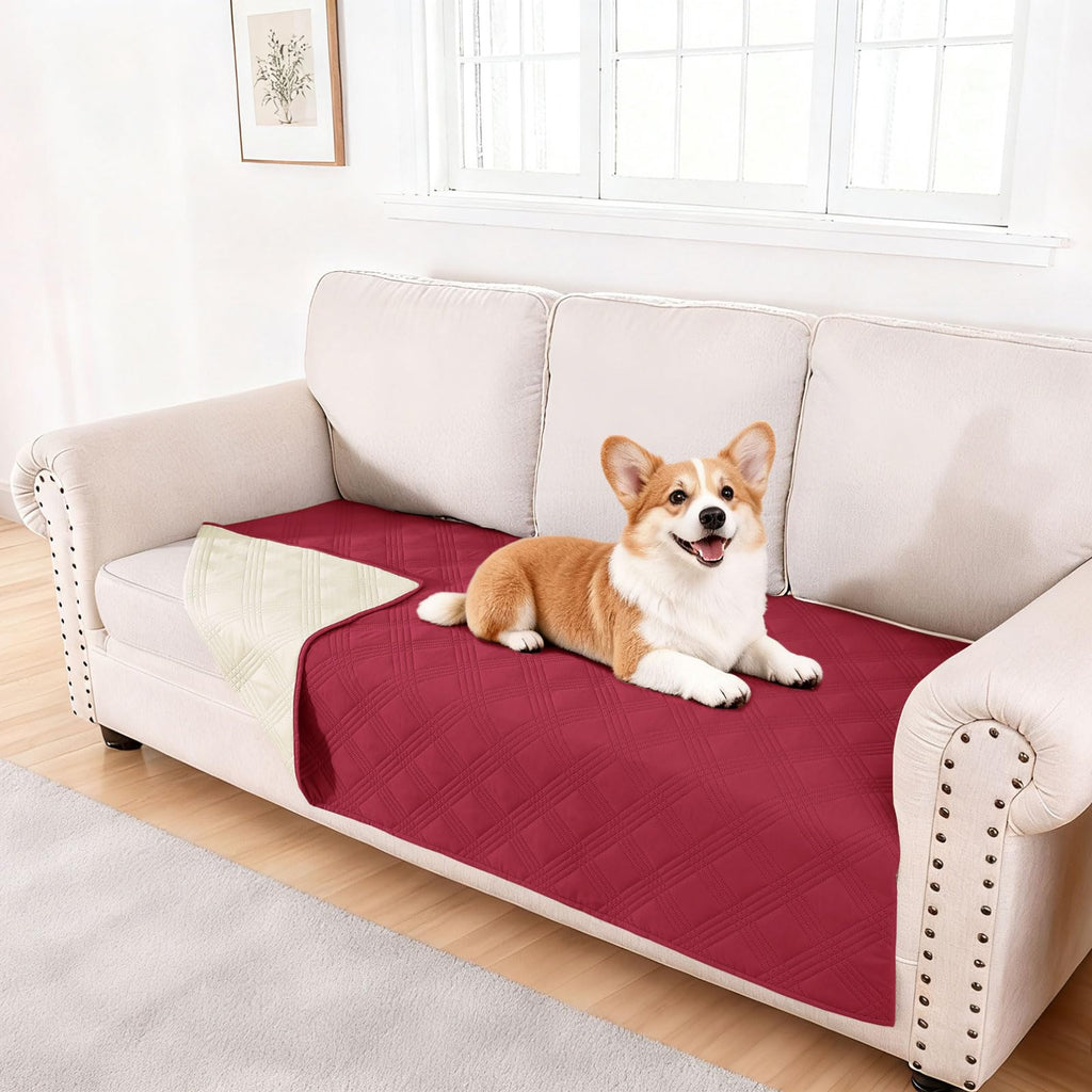 hyha Waterproof Reversible Dog Blanket, Soft Couch Cover for Dogs Washable