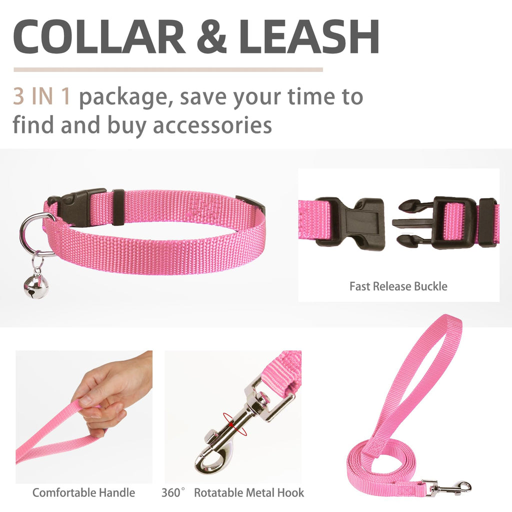 PUPTECK Dog Harness, Collar and Leash Set No Pull for Small Medium Sized