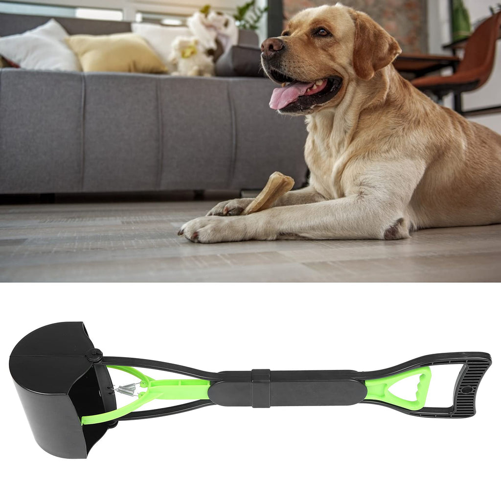 Pet Pooper Scooper, Long Handle Folding Poop Scoop, Stable Jaw Scoop Easy for Small Pet Poop, Pick Up Animal Waste Dog Puppy Cat Waste Picker Cleaning Tools Outdoor Dog Pooper Scooper(green+black)
