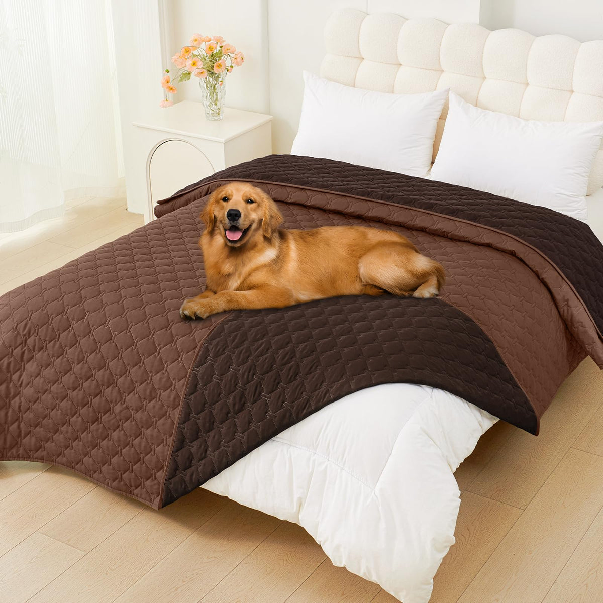 Smiry Waterproof Dog Bed Cover Blanket, Reversible Pet Blanket