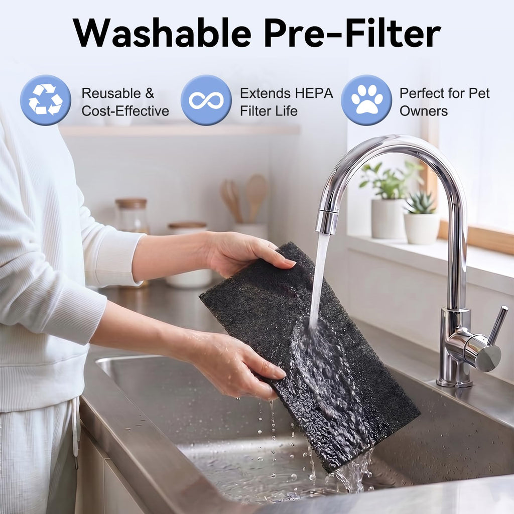 Tailulu Air Purifiers for Home Bedroom with Washable Filter Up to 1360 Ft²