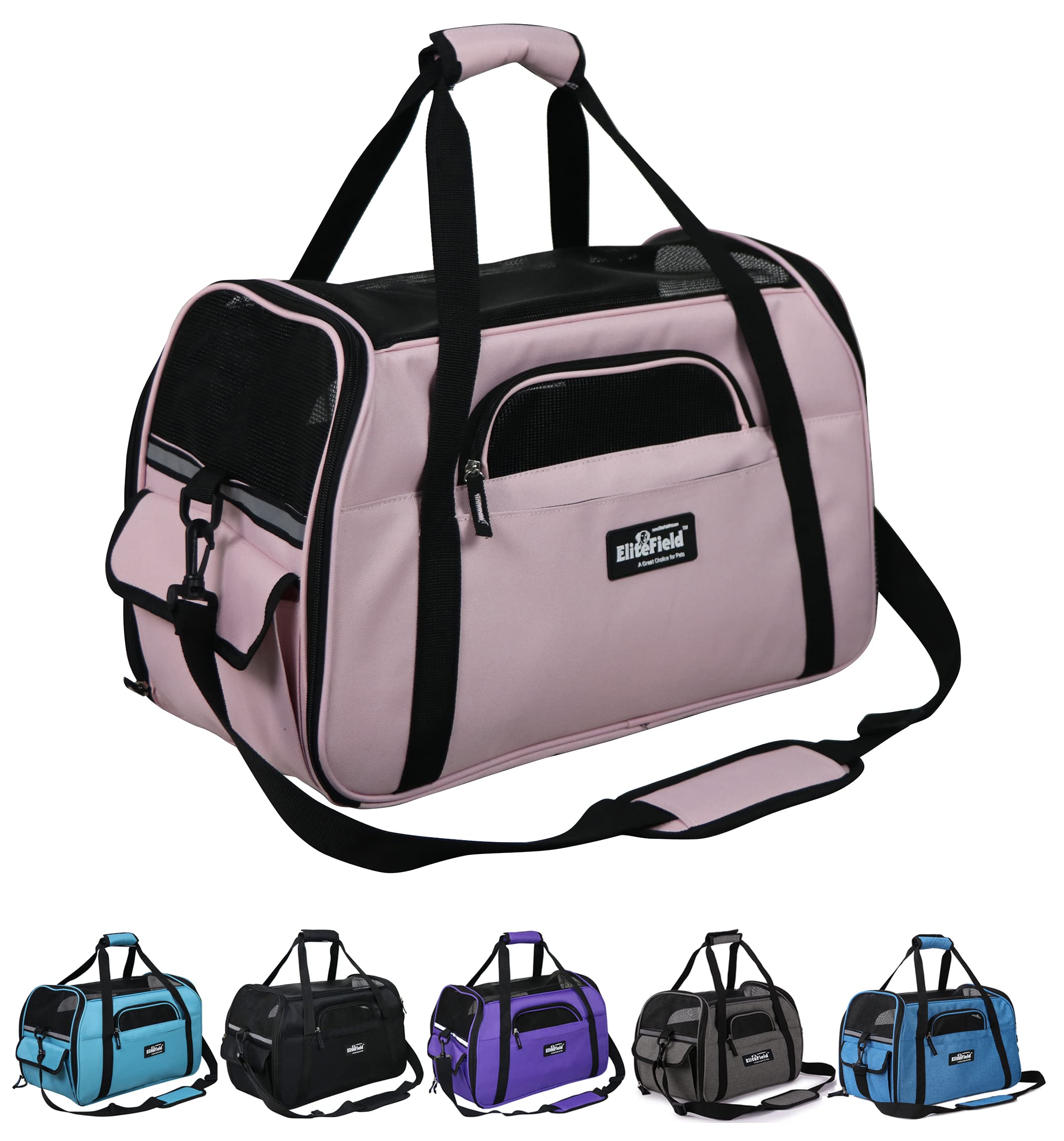 EliteField Soft-Sided Pet Carrier for Cats & Small Dogs (3-Year Warranty)