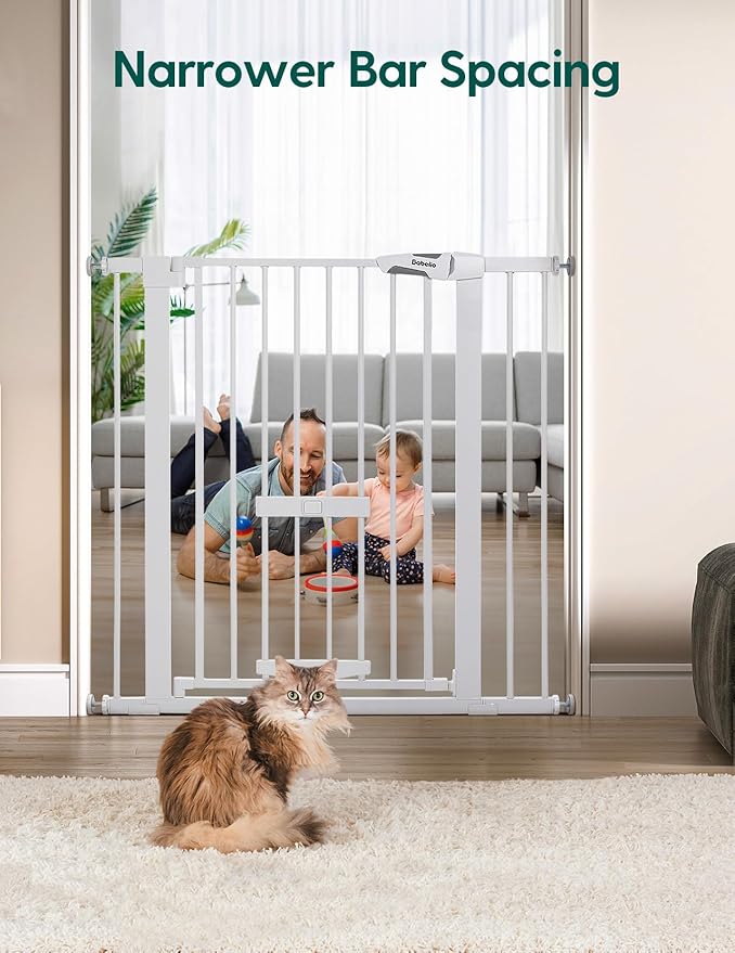 Babelio 36" Tall Baby Gate with Cat Door, CatPrivilege II, 29-40"