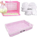 BNOSDM 50 PCS Disposable Rabbit Cage Liner Plastic Guinea Pig Cage Bedding Hamster Litter Pan Bags Universal Toilet Film for Bunny Chinchilla Ferret Hedgehog Small Animals (47")