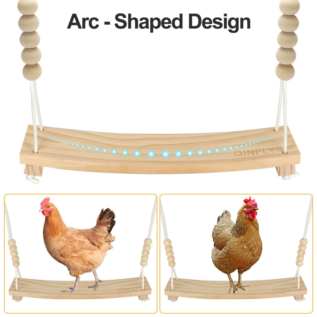 Qinfly Arc-Shaped Chicken Swing Enrichment Toys for Coop Accessories