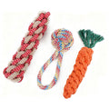 Hoyweo 3PCS Natural Cotton Rope Toys for Small Dogs and Puppies, Dog Dental Care Chew Toys for Teething, Anxiety Relief, Helps Clean Teeth & Prevent Furniture Destruction(Corn cob Set)