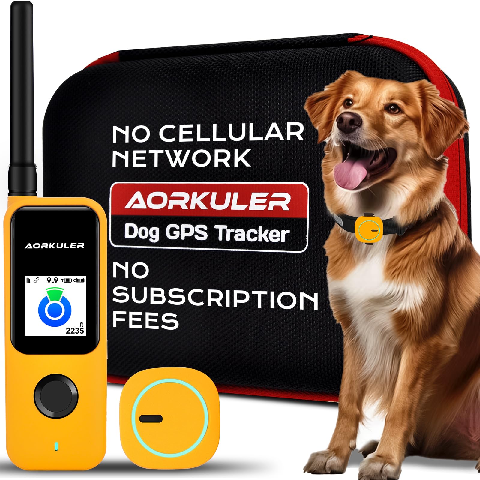 Outdoor GPS Dog Tracker – No Monthly Fees, No Phone or Cellular Signal Needed, Real-Time Tracking for Remote & Rural Areas, Hiking, Camping, Farms & Large Open Spaces(Tracker 2)