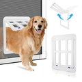 PETLESO Small Pet Door for Screen & Sliding Doors - 8.3" x 10.3" Magnetic Auto-Close Flap with Lockable Insert, Ideal for Cats & Small Dogs, Black