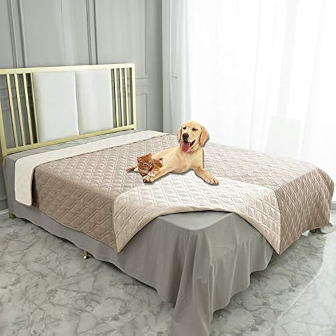 Ameritex Waterproof Dog Bed Cover Pet Blanket for Furniture Bed Couch Sofa Reversible — 82x102 Inch (Pack of 1)