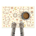 HOMETITUTE Cat Food Mat Easy Clean Bowl Placemat 24 x 16 Inch