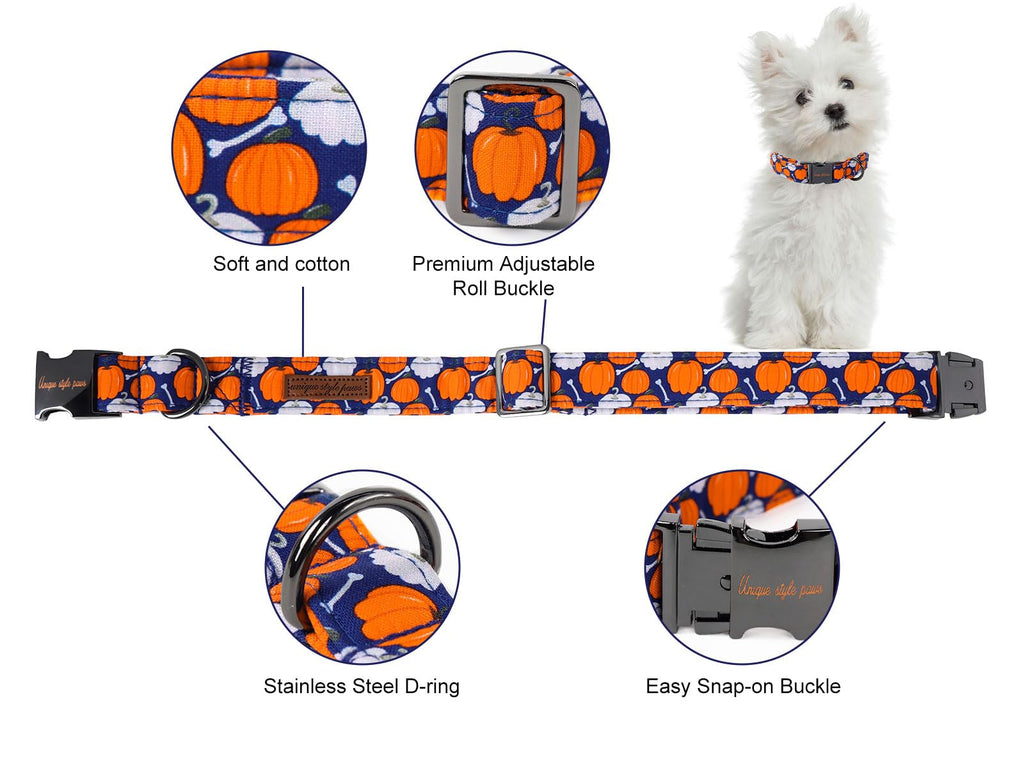 Unique style paws Dog Collar Metal Buckle Collar for Autumn Winter Christmas for Small Medium Large Boys Girls Dogs