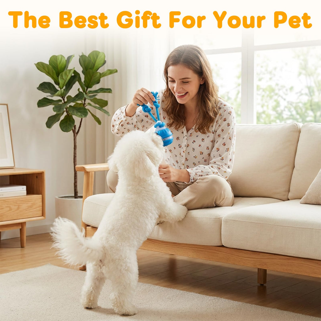 Interactive Dog Toys,Upgraded Motion Activated Rolling Dog Ball Toy for Small/Medium Dogs,Smart Automatic Rolling Toy with USB Rechargeable,Interactive Dog Balls(Blue)