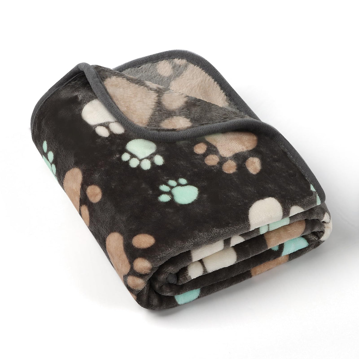 Gowyeg Dog Blanket for Small Medium Dogs 41"x31", Soft Reversible Cute Paw