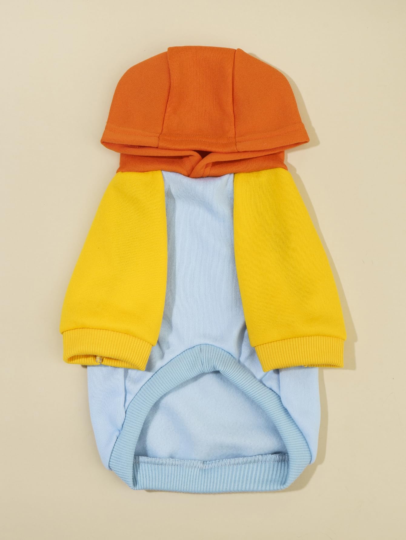 QWINEE Basic Dog Hoodie Sweatshirt Puppy Sweater Warm Cat Costumes Pet Clothes for Chihuahua Puppy Kitten Small Medium Dogs Orange and Blue Small