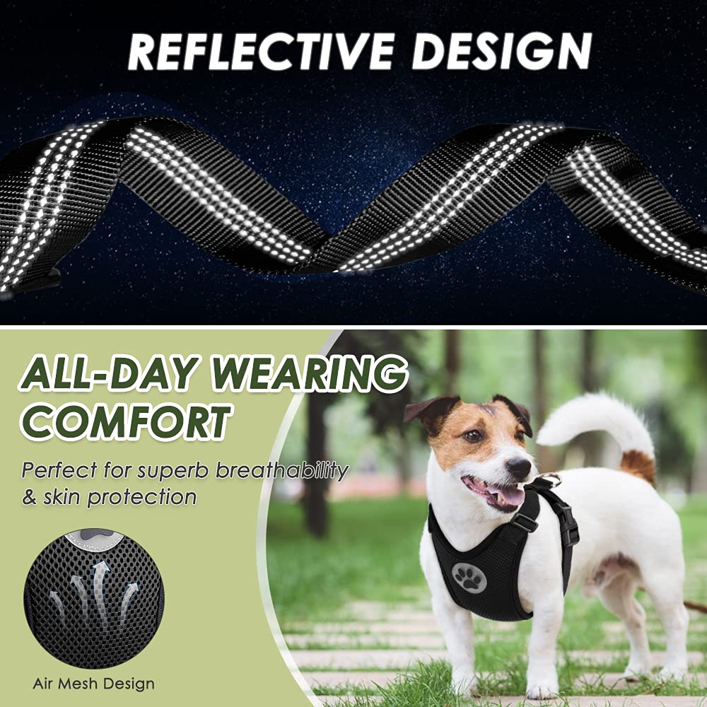 SlowTon Dog Seat Belt Harness for Car, Dog Car Harness & Seatbelt, B M