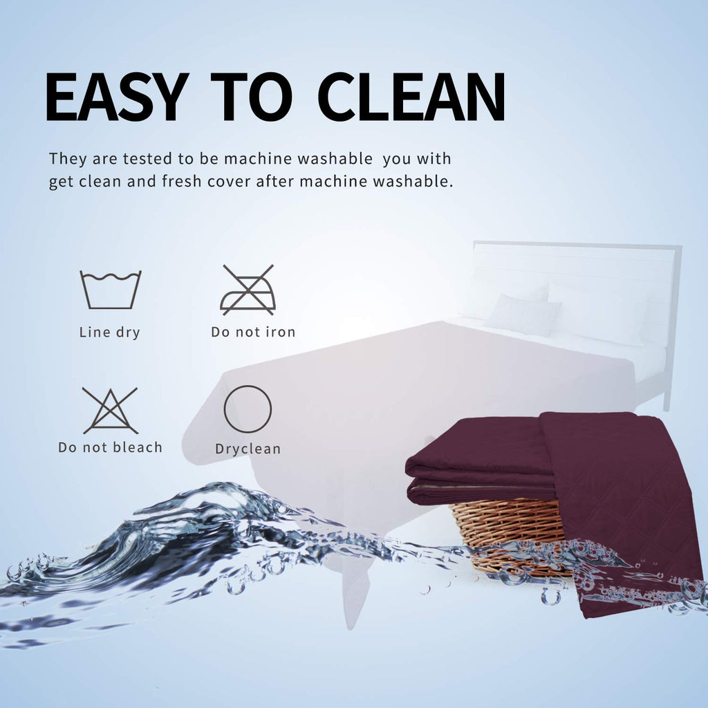 Easy-Going Waterproof Dog Bed Cover, Non-Slip Pet Blanket, 86x82in, Wine