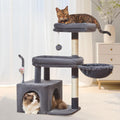 Taoqimiao 32.2in Cat Tree with Toy, Small Cat Tower for Indoor Cats, MS043G