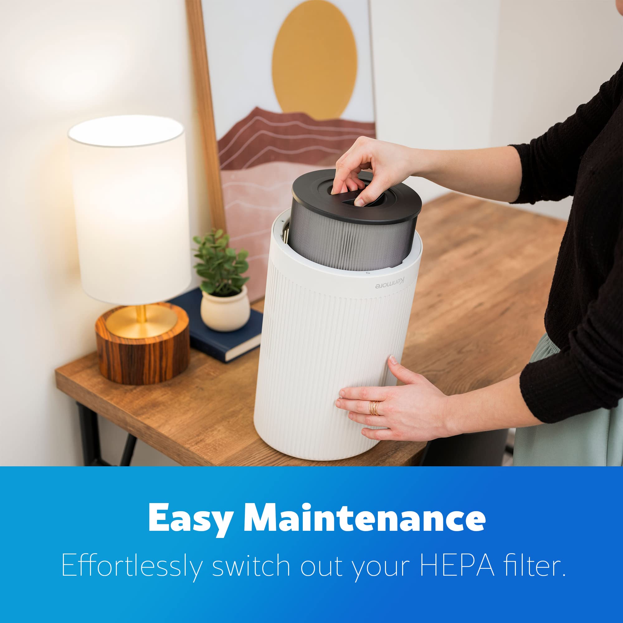 Kenmore Air Purifier with H13 True HEPA Filter, Covers Up to 850 Sq.Foot