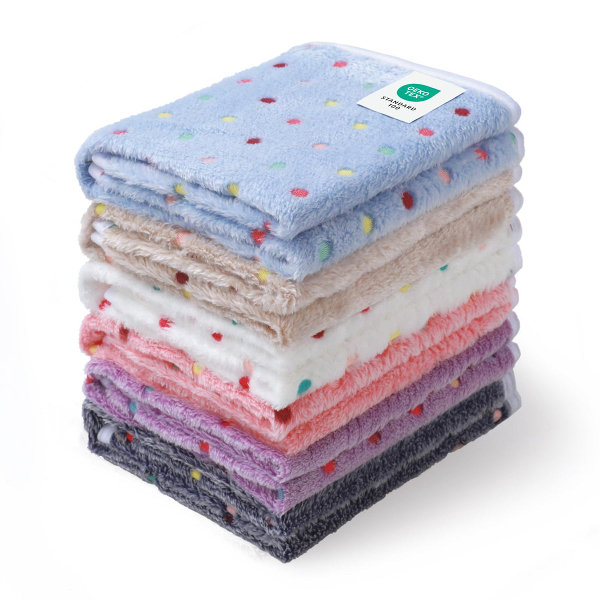 Luciphia 1 Pack 6 Dog Blankets Cat Soft Fluffy Fleece Pet Blanket Warm Cute Print Design Puppy Kitten Doggy Paw Grey Small(23"x16")