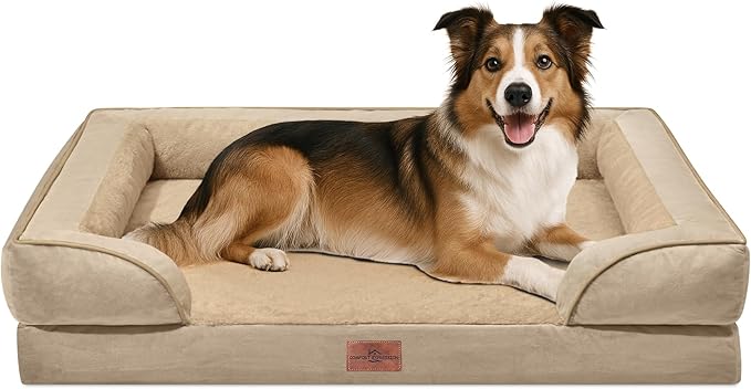 Comfort Expression Waterproof Orthopedic Dog Beds for Extra Large Dog — 38.0"L x 25.0"W x 7.0"Th