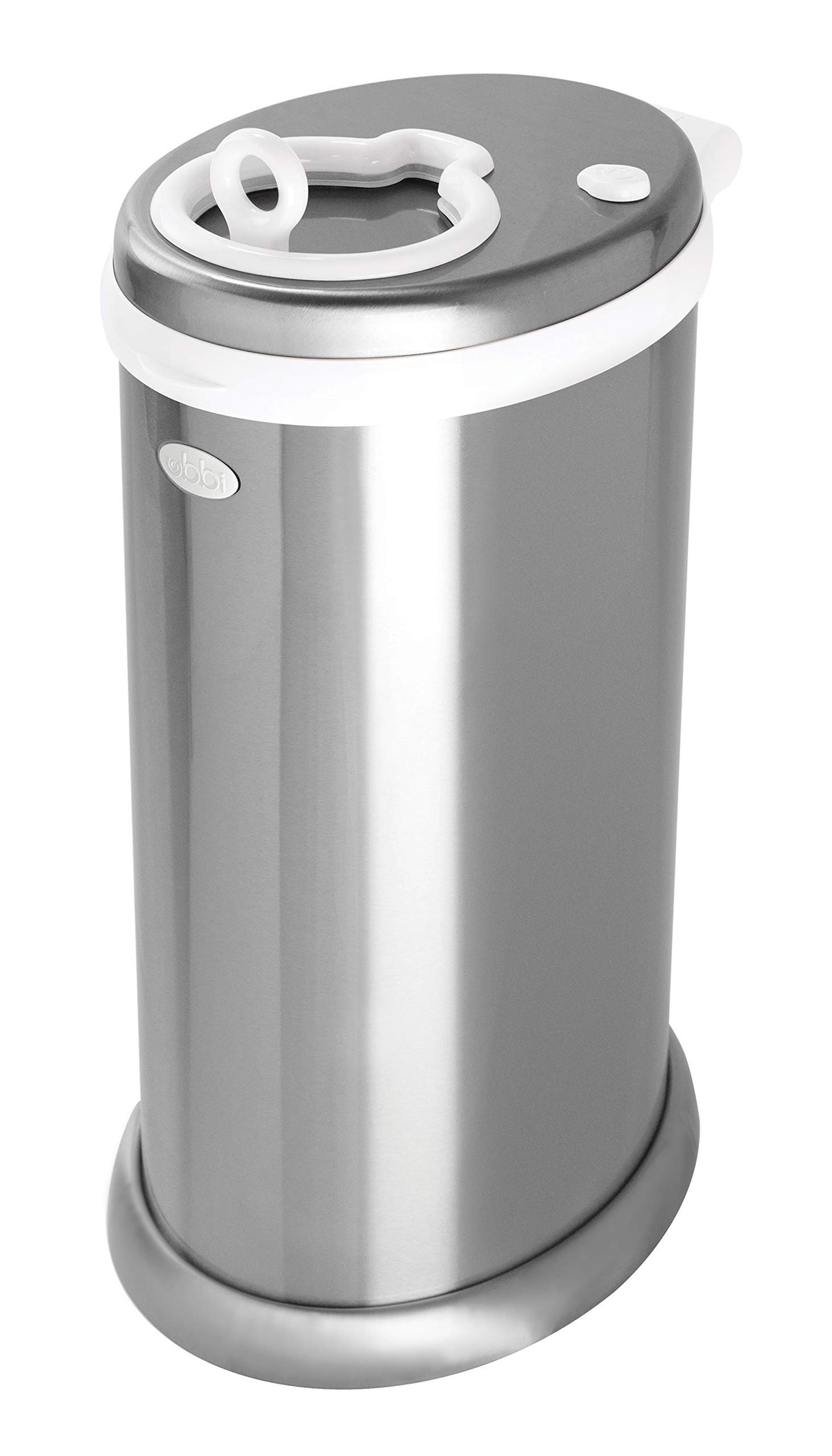 Ubbi Stainless Steel Diaper Pail, No Special Bags, Odor-Locking, Ivory