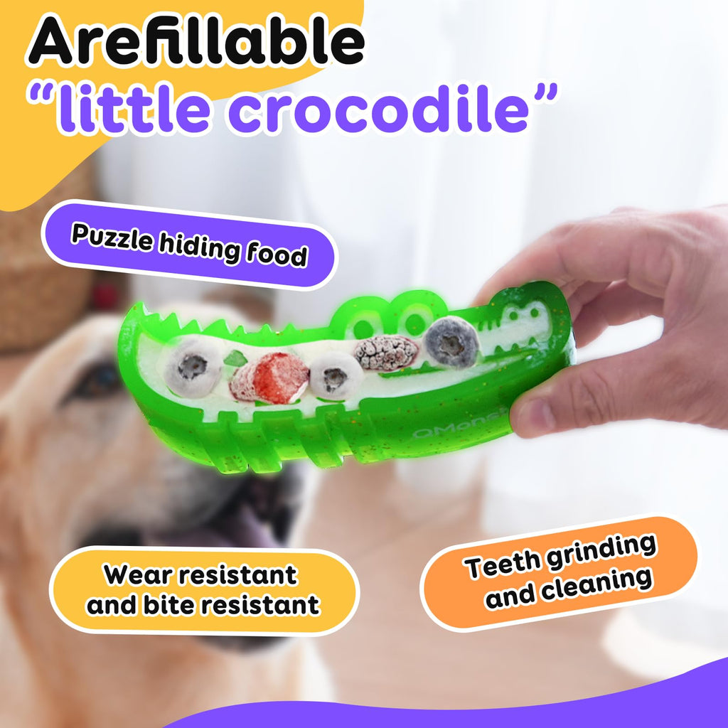 CuddleMallow A refillable chew Toy for Small, Medium, and Large Dogs. A Three-in-one Indestructible chew Toy for Frozen Yogurt, Teething, and nibbling. Updated with a grooved Design.(Large)